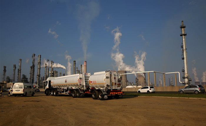 Sasol's synthetic fuel plant in Secunda, north of Johannesburg. 2016. Source: Reuters/Siphiwe Sibeko