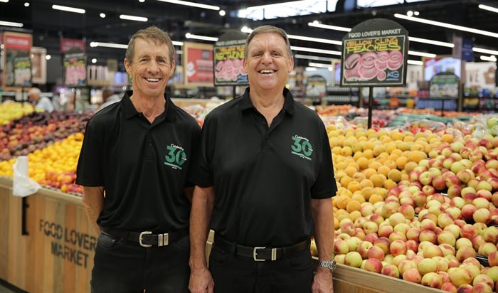Mike Coppin and Brian Coppin, Food Lover's Market Group cofounders. Source Supplied