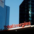 Image: A logo of TotalEnergies is seen at an electric vehicle fuelling station in the La Defense business district in Courbevoie near Paris, France, 8 February 2023. Reuters/Sarah Meyssonnier/File Photo