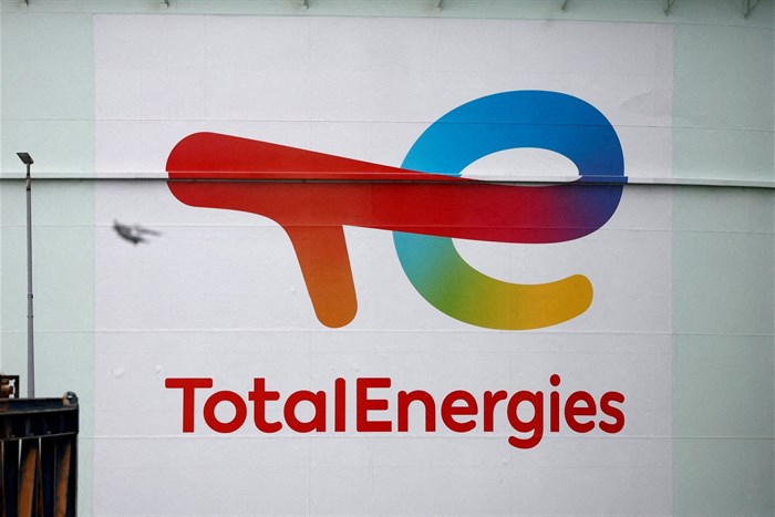 File photo: The logo of French oil and gas company TotalEnergies is seen on an oil tank at TotalEnergies fuel depot in Mardyck near Dunkirk, France, 16 January 2023. Reuters/Benoit Tessier