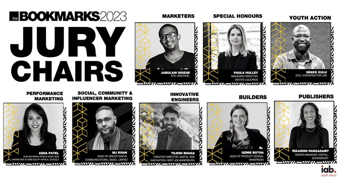 Image supplied. The IAB SA Bookmark Awards’ jury chairs have been announced