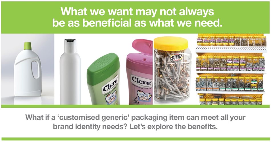 What is 'customised generic packaging'?