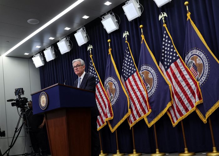 US Federal Reserve board chair Jerome Powell holds a news conference after the Fed raised interest rates by a quarter of a percentage point following a two-day meeting of the Federal Open Market Committee (FOMC) on interest rate policy in Washington. Source: Reuters/Leah Millis