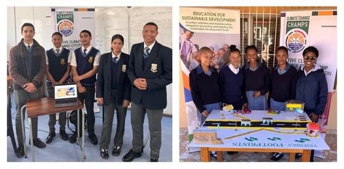 Frames L-R:Participants from Emil Weder High School in the Western Cape and St Anna Secondary Private School in the Northern Cape -