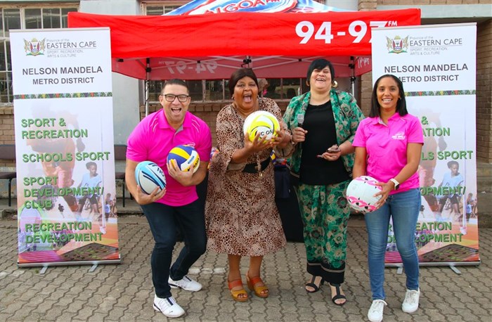 Algoa FM partners with EC DSRAC to donate sport equipment and apparel to disadvantaged school