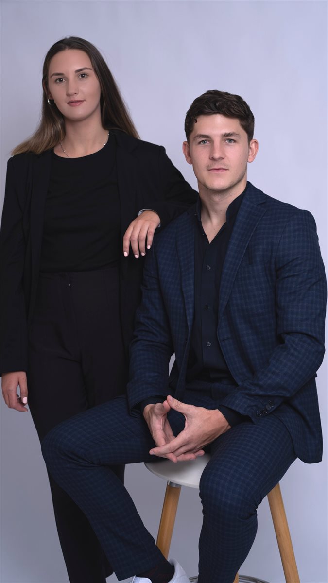 Gidyon Lankers, the founder of Disrupt and Carmen Powell, the marketing director.