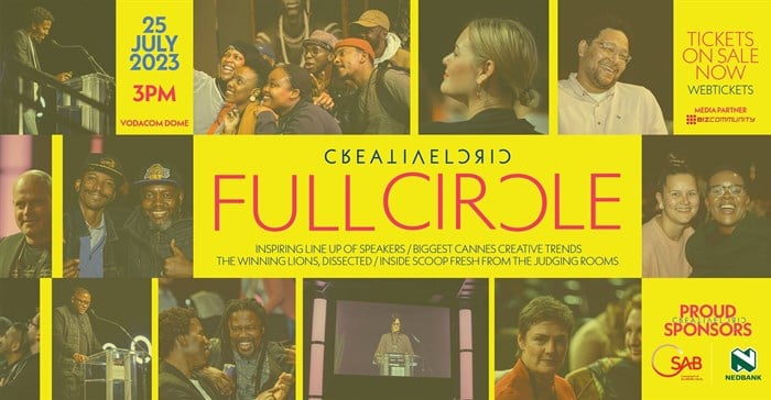 Image supplied. The Creative Circle’s Full Circle 2023 event takes place on 25 July, 2023, at 3pm, at Vodacom World, Gauteng