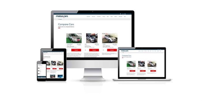Conveniently compare vehicles in detail on motus.cars