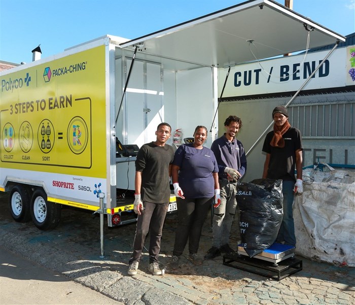 Supplied image: Packa-Ching appoints business owners to run mobile recycling units in selected areas. They employ between three to five community members in their teams. With 15 units now servicing more than 80 communities across South Africa, Packa-Ching has created more than 57 jobs.
