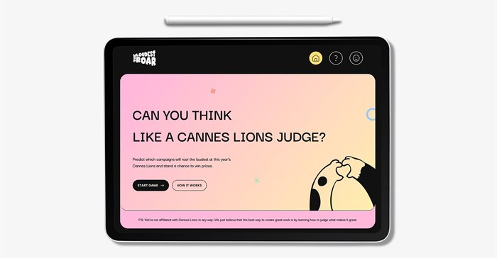 Image supplied. The Loudest Roar is a fantasy league for Cannes Lions that invites emerging talents worldwide to discuss and predict Cannes Lions winners