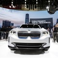 A BMW iX3 electric concept car is displayed during a media preview at the Auto China 2018 motor show in Beijing, China. Source: Reuters/Jason Lee
