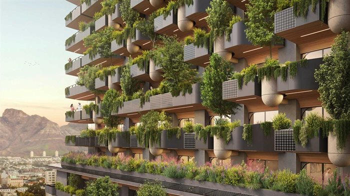 The cantilever balconies will act as rainwater harvesters to collect and reuse rainwater for irrigation. Source: Supplied