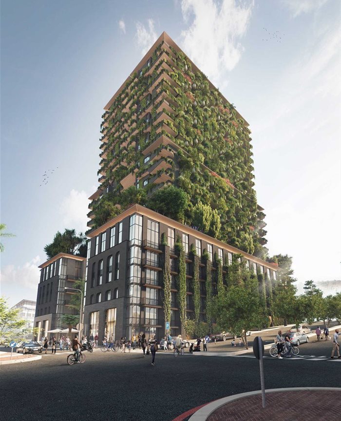 Most striking of all will be its exterior, draped in a 1,200m2 vertical garden. Source: Supplied