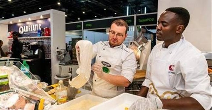 Chefs demonstrating Adriatic equipment at a past expo. Source: Supplied.
