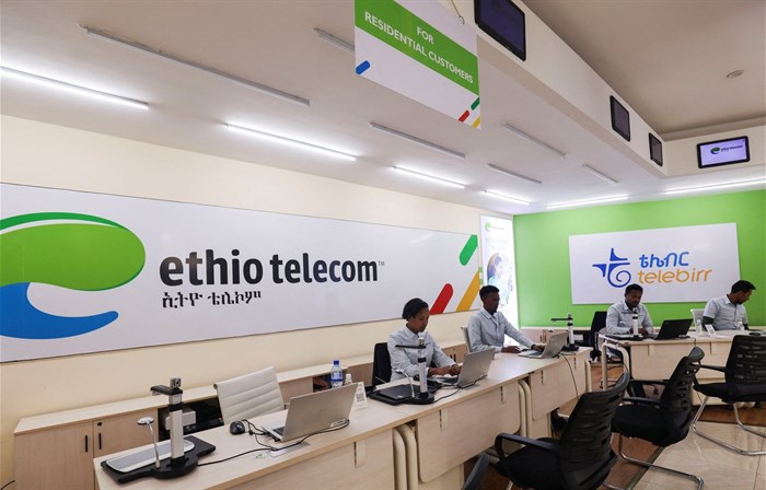 Ethio Telecom employees work inside their call centre in the Bole neighbourhood branch in Addis Ababa, Ethiopia on 29 July 29 2022. Reuters/Tiksa Negeri/File Photo