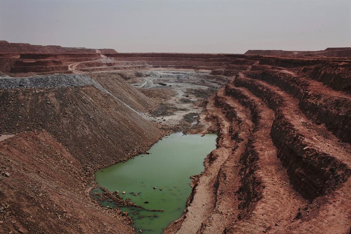 Tamgak open-air uranium mine at Areva's Somair uranium mining facility in Arlit, Niger. 2013. Source: Reuters/Joe Penney
