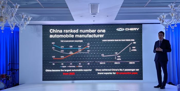 Chery global sales are on the rise.