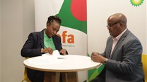 BPSA CEO Taelo Mojapelo and Mxolisi Matshamba, Sefa CEO. Source: Supplied