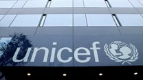 File photo: A Unicef logo is pictured outside their offices in Geneva, Switzerland, 30 January 2017. Reuters/Denis Balibouse/File Photo