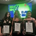 Image: Danette Breitenbach (L to r:) 2022 AdFocus Awards students: Lisa Black, Angelina Faria (2022 AdFocus Awards Student of the Year winner) and Robyn Burger