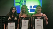 Image: Danette Breitenbach (L to r:) 2022 AdFocus Awards students: Lisa Black, Angelina Faria (2022 AdFocus Awards Student of the Year winner) and Robyn Burger