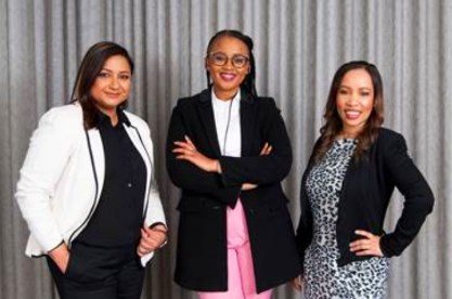 Candice Moodley, corporate services executive at EWSETA | Mpho Mookapele, chief executive officer | Robyn Vilakazi, chief financial officer at at EWSETA