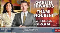 Image supplied. This morning Thami Ngubeni joins eNCA as co-anchor with Gareth Edwards on SA Morning