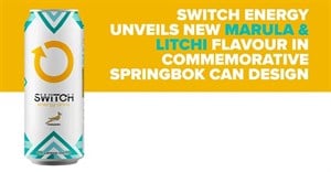 Switch Energy unveils new Marula & Litchi flavour in commemorative Springbok can design