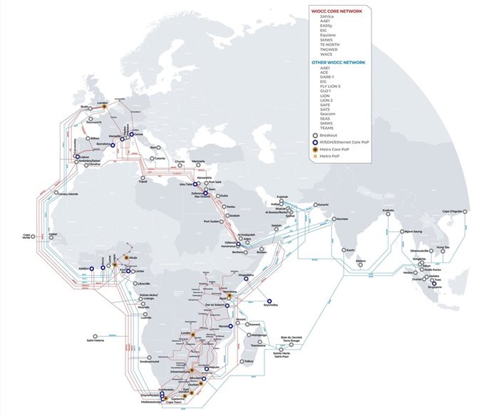 How Africa connects. Source: WIOCC