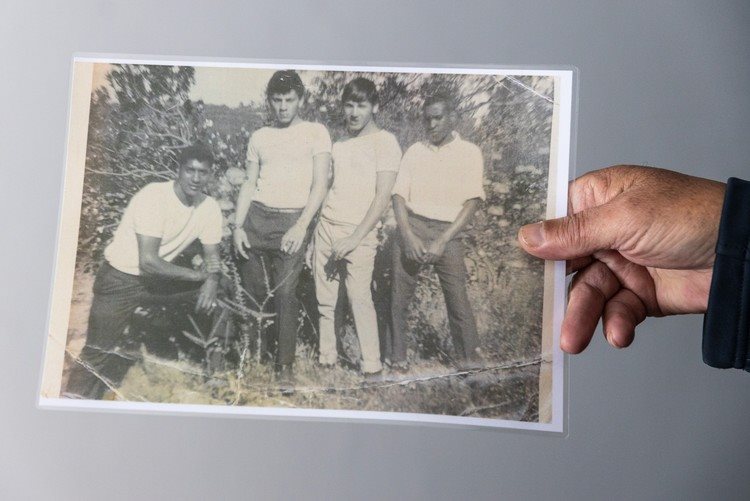 Leonard Lendore, Patrick Smith, Melvin Smith and Ernie Stout in a picture from their youth in Kirstenbosch Gardens.