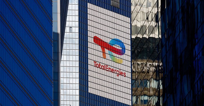 The logo of French oil and gas company TotalEnergies is seen at the company's headquarters skyscraper in the financial and business district of La Defense, near Paris, 14 September 2023. Source: Reuters/Gonzalo Fuentes