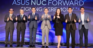 Executives of ASUS, Intel, and valued partners unite on stage to celebrate the significant milestone as ASUS takes NUC forward. Source: Supplied