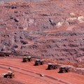 Haul trucks are seen at Kumba Iron Ore, the world's largest iron ore mines in Khathu, Northern Cape. Source: Reuters/Siphiwe Sibeko