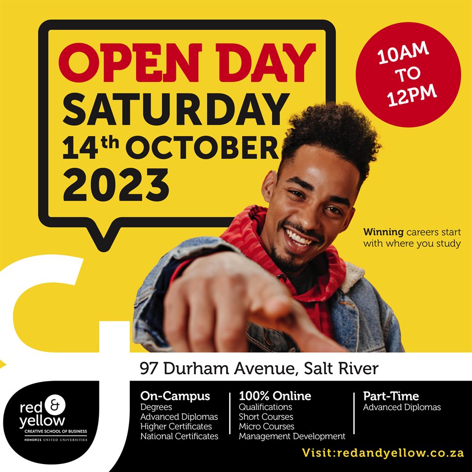 #Meetyourcrew at Red & Yellow open day | 14 October 2023 | 10am - 12pm
