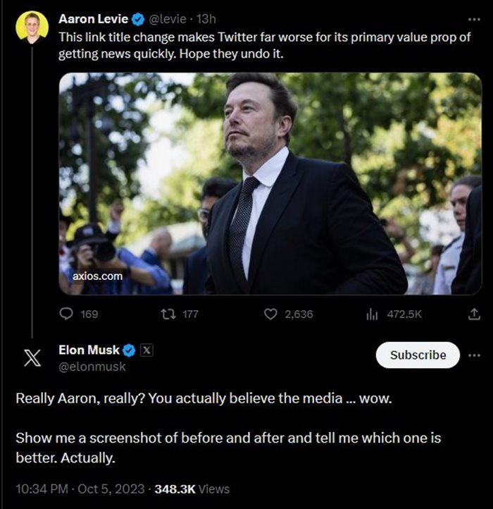 Elon Musk defends X link changes by attacking media