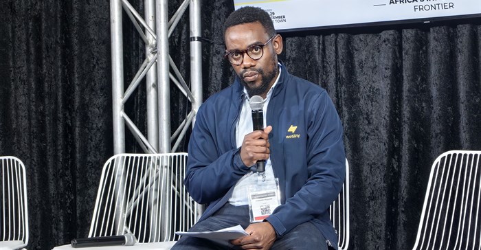 Wetility founder Vincent Maposa at SA Innovation Summit 2023. Source: Lindsey Schutters