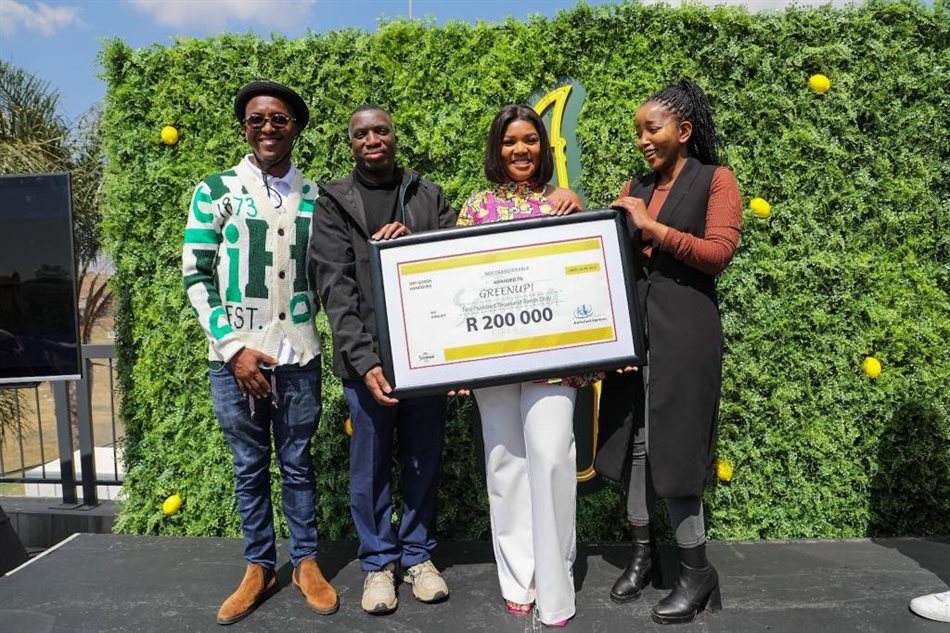 In picture from left to right, Bongani Semenya, Heineken Beverages corporate events specialist; Isaac Sikhakhane, founder of Livelihood Horizon NPO; Kolosa Kokolo, brand manager at Savanna Premium Cider; and Zanele Makoko from Greenway Africa/GreenUp