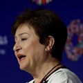 Source: Reuters. Managing Director of the International Monetary Fund (IMF), Kristalina Georgieva, addresses the media on the fourth day of the annual meeting of the IMF and the World Bank, following last month's deadly earthquake, in Marrakech, Morocco.