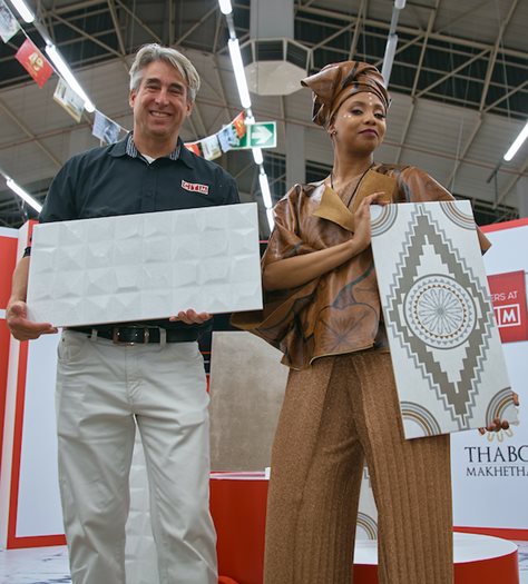 Designer Thabo Makhetha and Italtile Limited CEO Lance Foxcroft