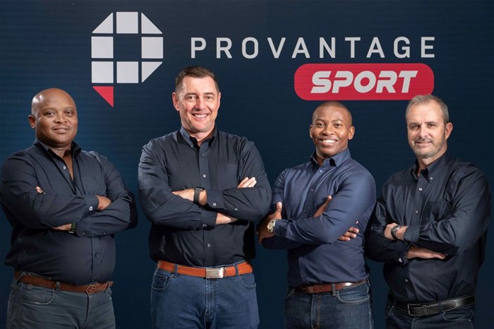 L-R: Mzi Deliwe (Deputy CEO: Provantage); Jacques du Preez (CEO: Provantage); Xhanti-Lomzi Nesi (MD: Provantage Sport); Chris Hitchings (Director: Provantage Sport)