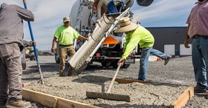 The concrete mixes piloted in Quincy include one with biogenic limestone, one with fly ash and slag that are activated with alkaline soda ash, and a third with both the alkali activated cement and biogenic limestone. Source: Dan DeLong/Microsoft.
