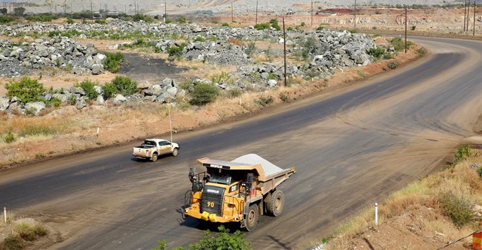 A haul truck is seen at the Mogalakwena platinum mine in Mokopane. Source: Reuters/Siphiwe Sibeko