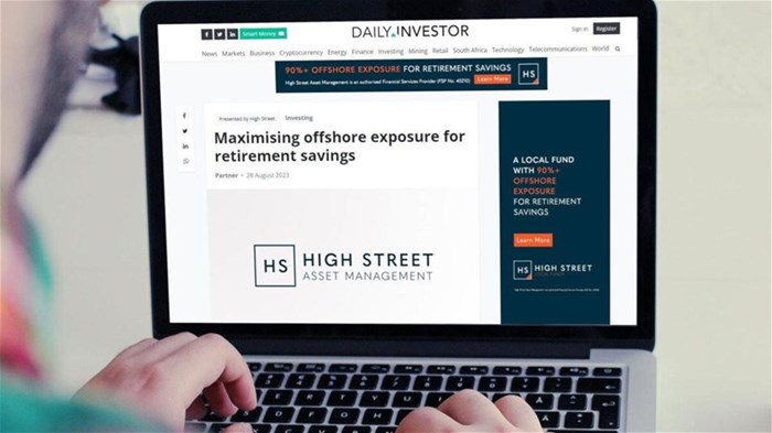 Reach South African investors and finance professionals with sponsored articles on Daily Investor