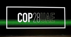 'COP28 UAE' logo is displayed on the screen during the opening ceremony of Abu Dhabi Sustainability Week (ADSW) under the theme of 'United on Climate Action Toward COP28', in Abu Dhabi, UAE, 16 January 2023. Reuters/Rula Rouhana/File Photo