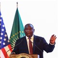 President Cyril Ramaphosa gestures during the opening of the US-sub-Saharan Africa trade forum to discuss the future of the African Growth and Opportunity Act (AGOA), at the NASREC conference centre in Johannesburg. Source: Reuters/Siphiwe Sibeko