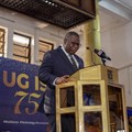 Egbert Faibille Jr delivered a public lecture on Ghana's energy sector at the University of Ghana 75-year anniversary in January. Source: x.com