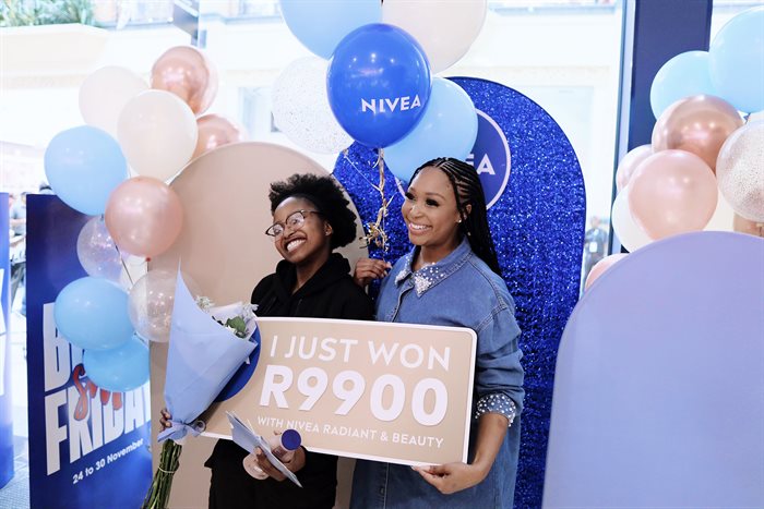 Winning R9,900 cash is Sinothile Zondi pictured with Minnie Dlamini (right)