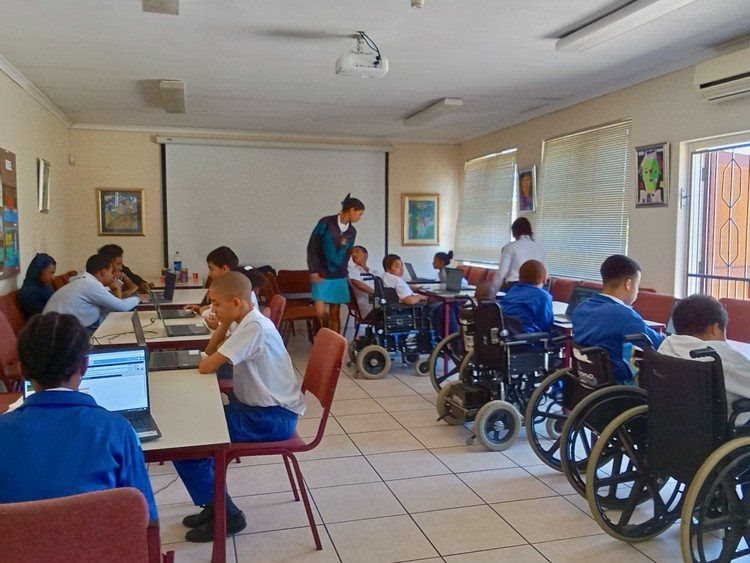 Astra Special School learners started to learn coding in November. Photo: Qaqamba Falithenjwa