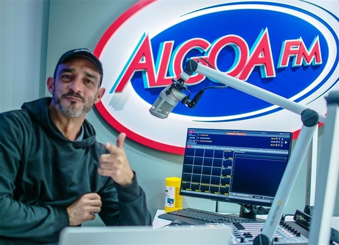 Drive Show presenter Simon Bechus in the new Algoa FM Garden Route studio.
