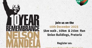 Mandela Remembrance Walk & Run to mark 10 years since Madiba's passing this year